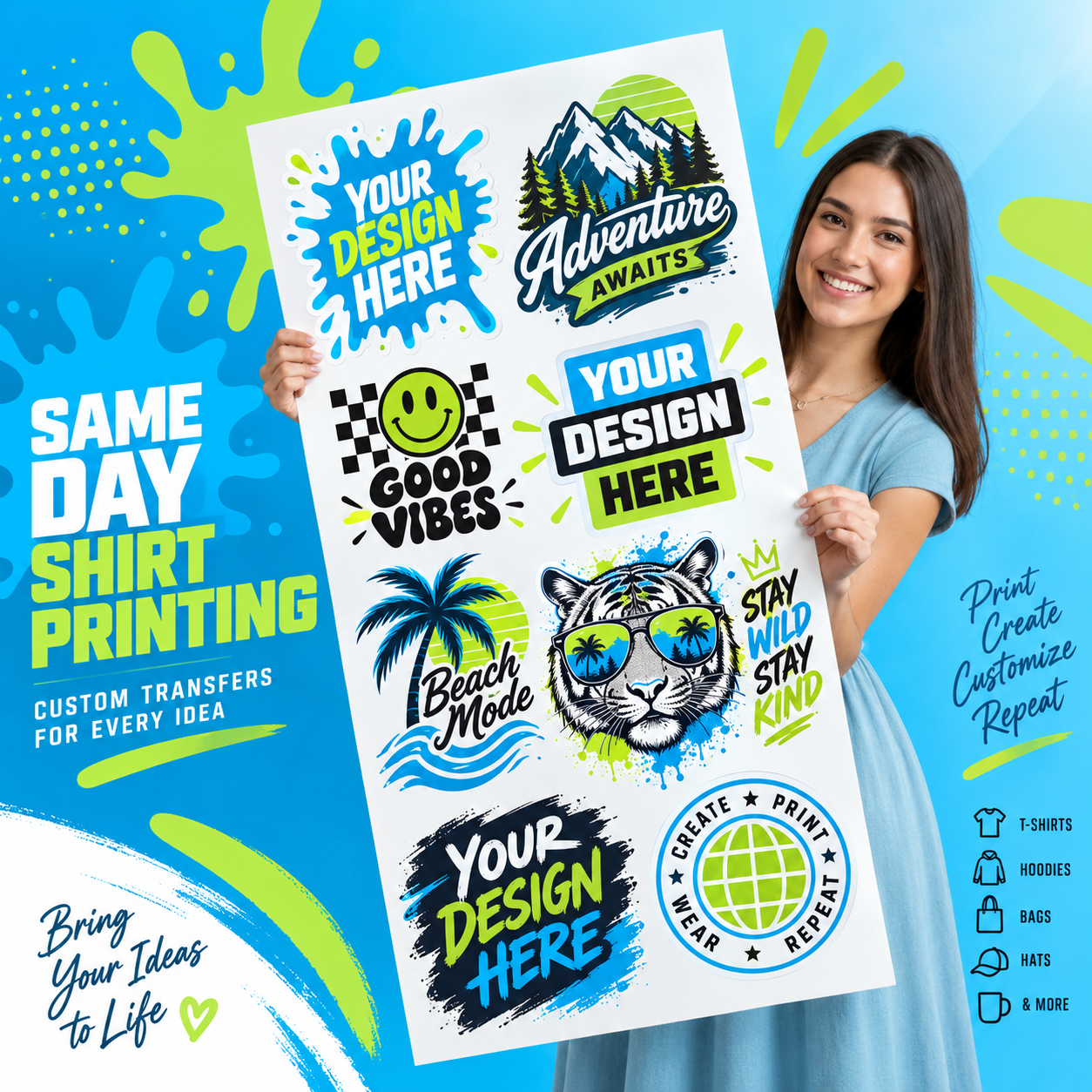 Build Your 22" Wide UV DTF Gang Sheet